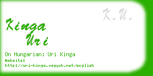 kinga uri business card